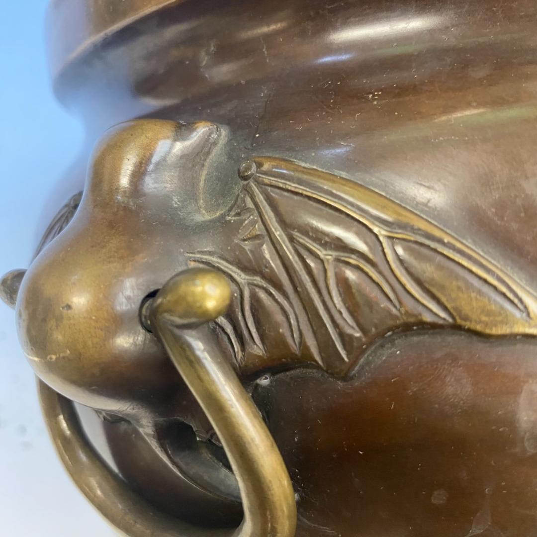 ★値下げ★唐金製（宣徳銅） 金谷五郎三郎　火鉢　手あぶり　箱付き