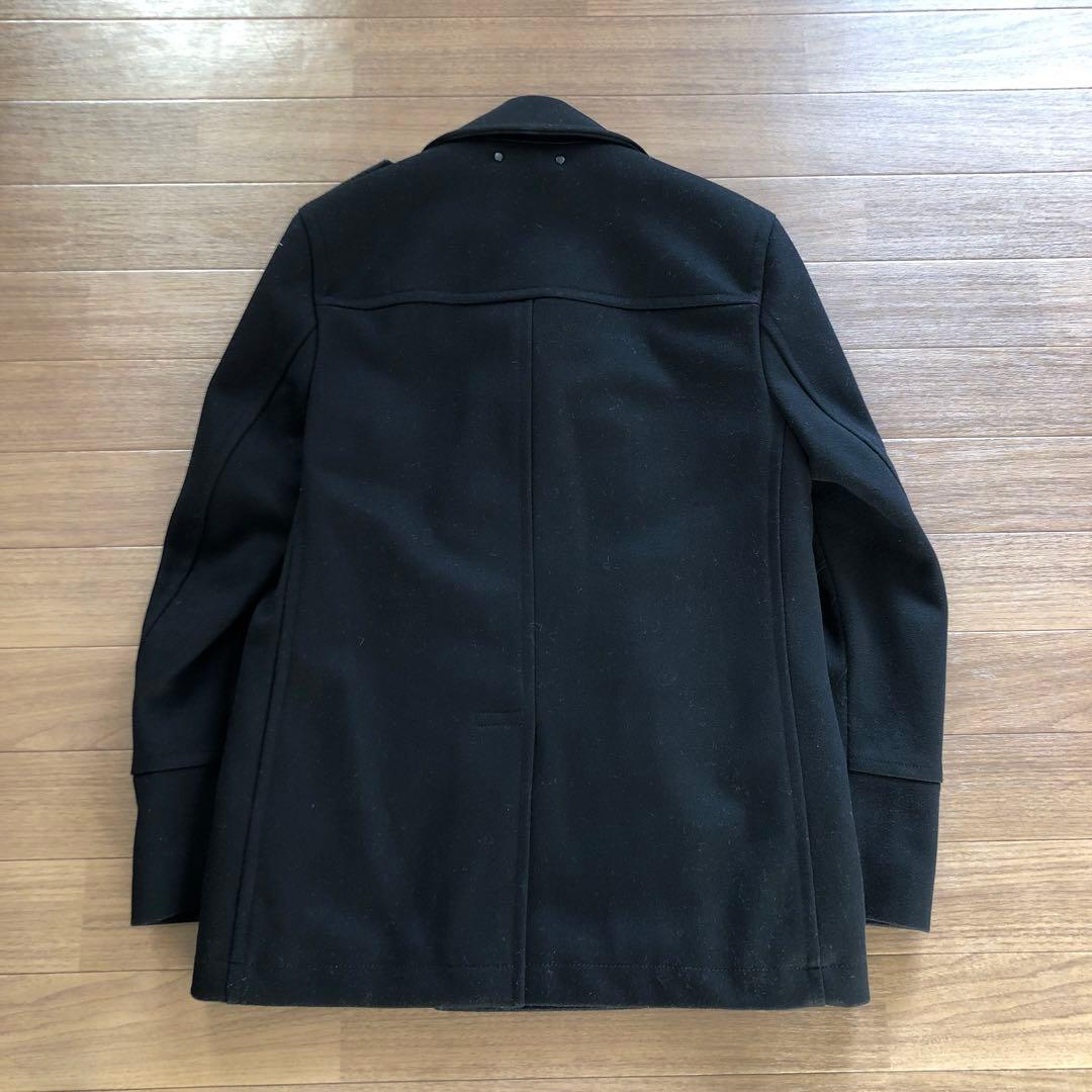 【良品】COACH コーチ ピーコート 黒 ダブル ウール サイズS