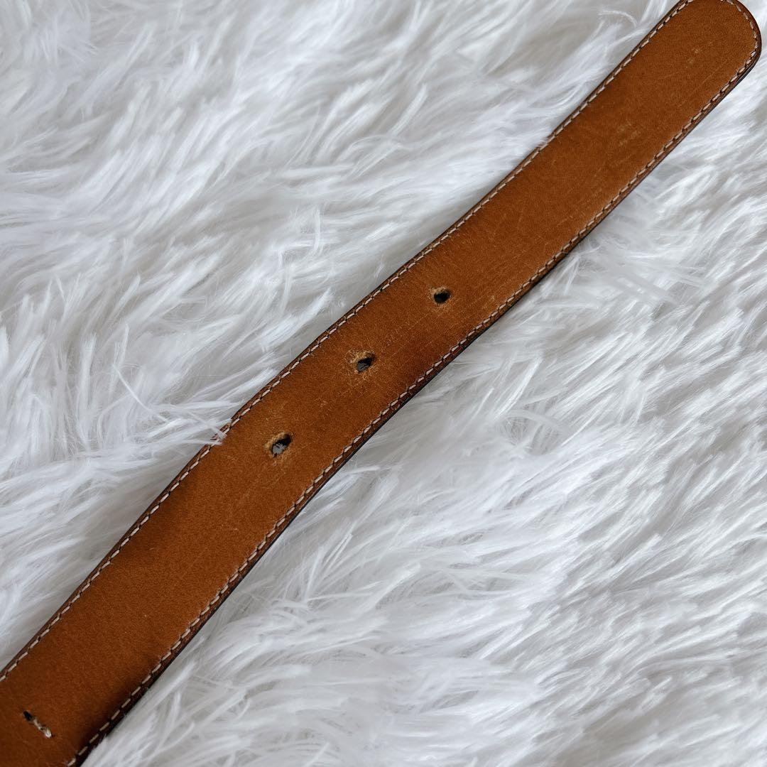 CELINE ゴールドバックル ホースビット レザーベルト ヴィンテージ 65