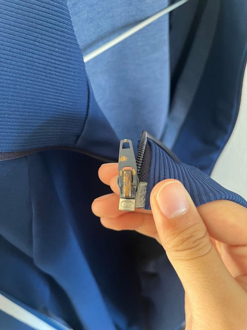 70s adidas デサント トラックジャケット ジャージ 6号 ネイビー