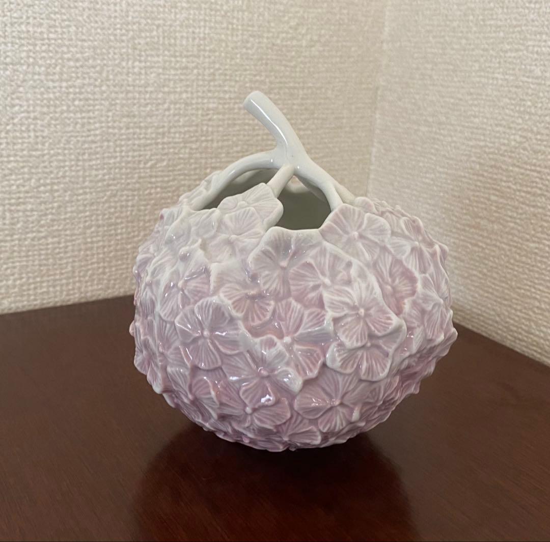 極美品　ロイヤルコペンハーゲン　フラワーベース　置物　紫陽花　廃盤