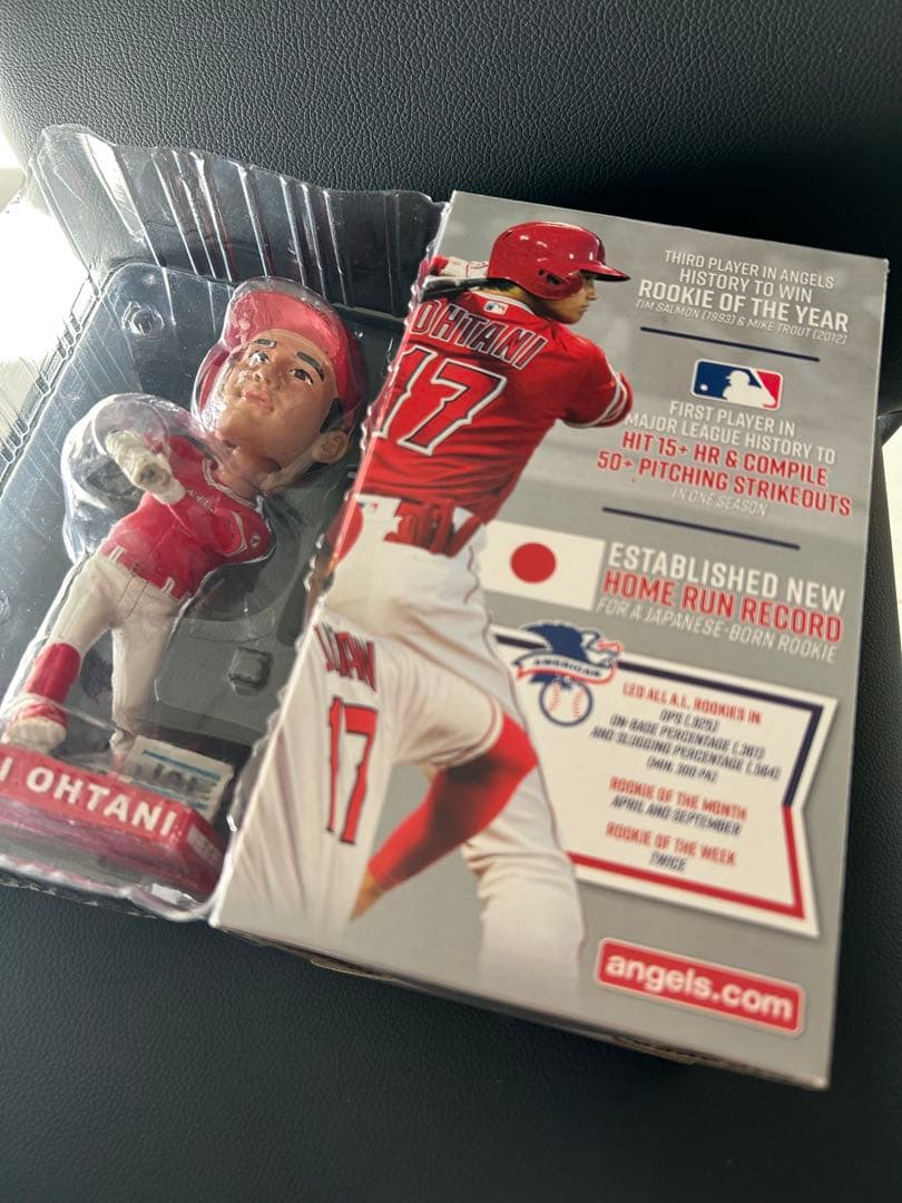 大谷翔平ボブルヘッド 2018年製ルーキーオブザイヤー記念品、エンゼルス初期時代