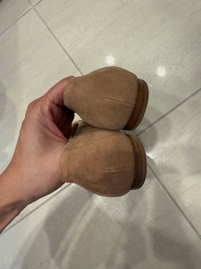 【美品】Sergio Rossi パンプス ラウンドバレリーナ　ベージュ22.5