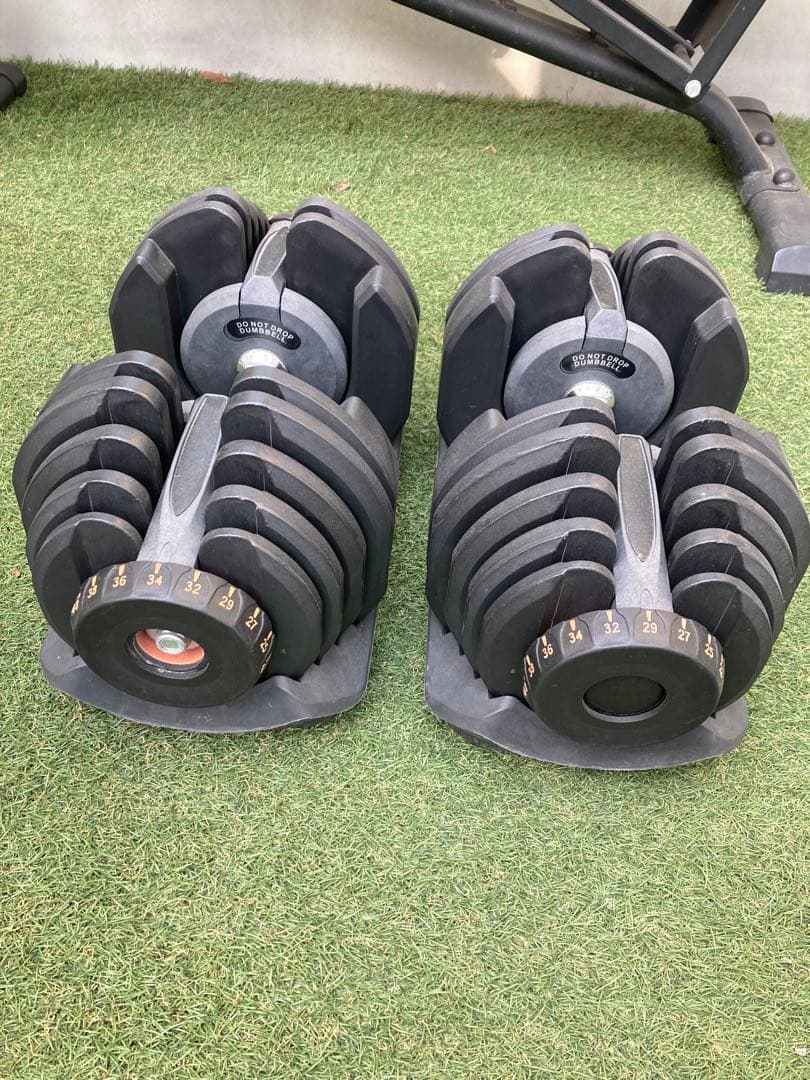 可変式ダンベル 40kg 2個セット、ベンチシート