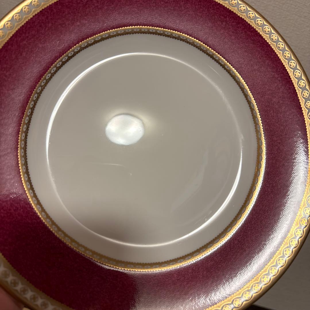 ウェッジウッド　ユーランダー　パウダールビー　デザートプレート　20.5cm