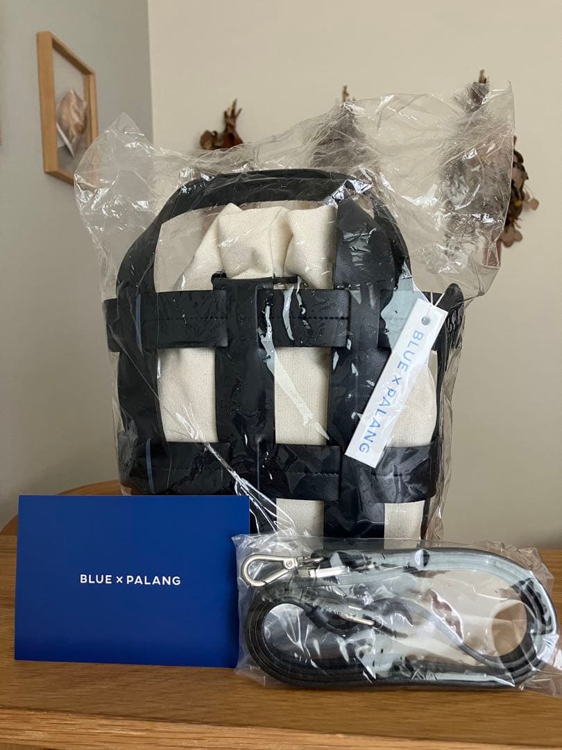 【新品未使用】BLUE×PALANG WOVEN BASKET BAG NAVY