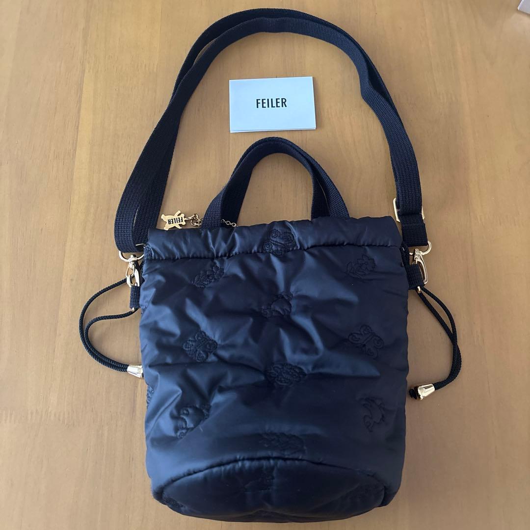 フェイラー　巾着ショルダーバッグ　ハイジ♡ブラック