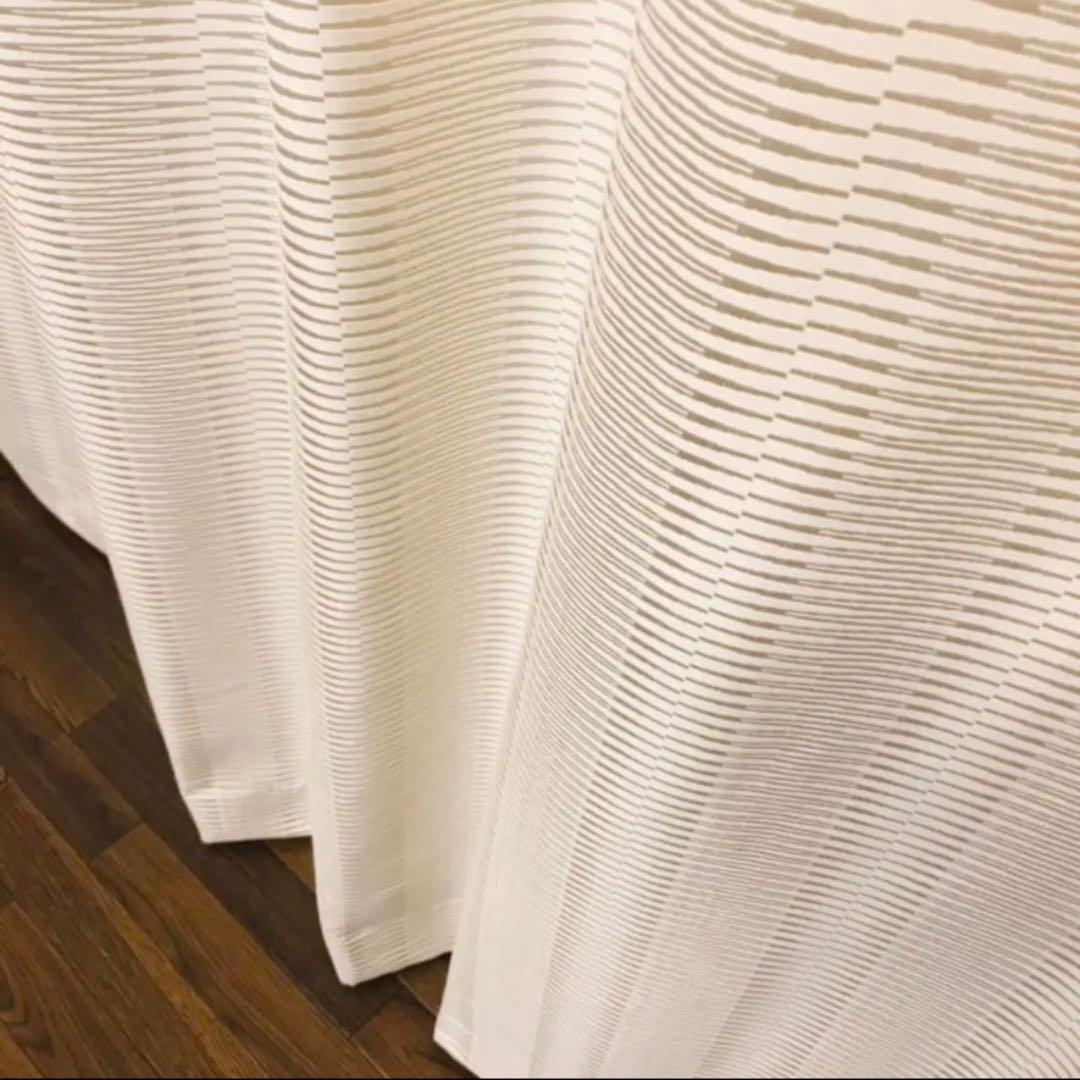 厚地カーテン　幅150cm×丈200cm2枚　アイボリー