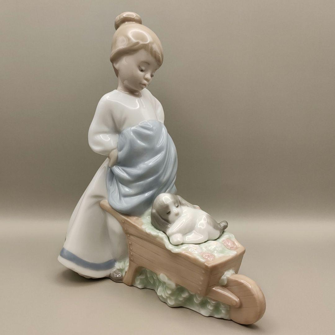 ✦極美品✦ リヤドロ NAO　マイガーデン　少女　犬　専用箱あり