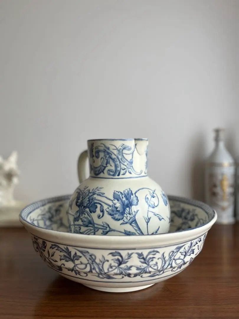 フランスアンティーク ♧ ボルドー窯のピシェ&ボウル ♧ モデルHenri II