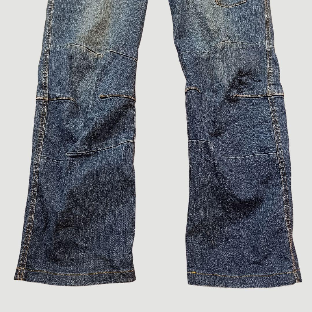 【3着セット】アイズフロンティア デニムつなぎ 作業服 Lサイズ