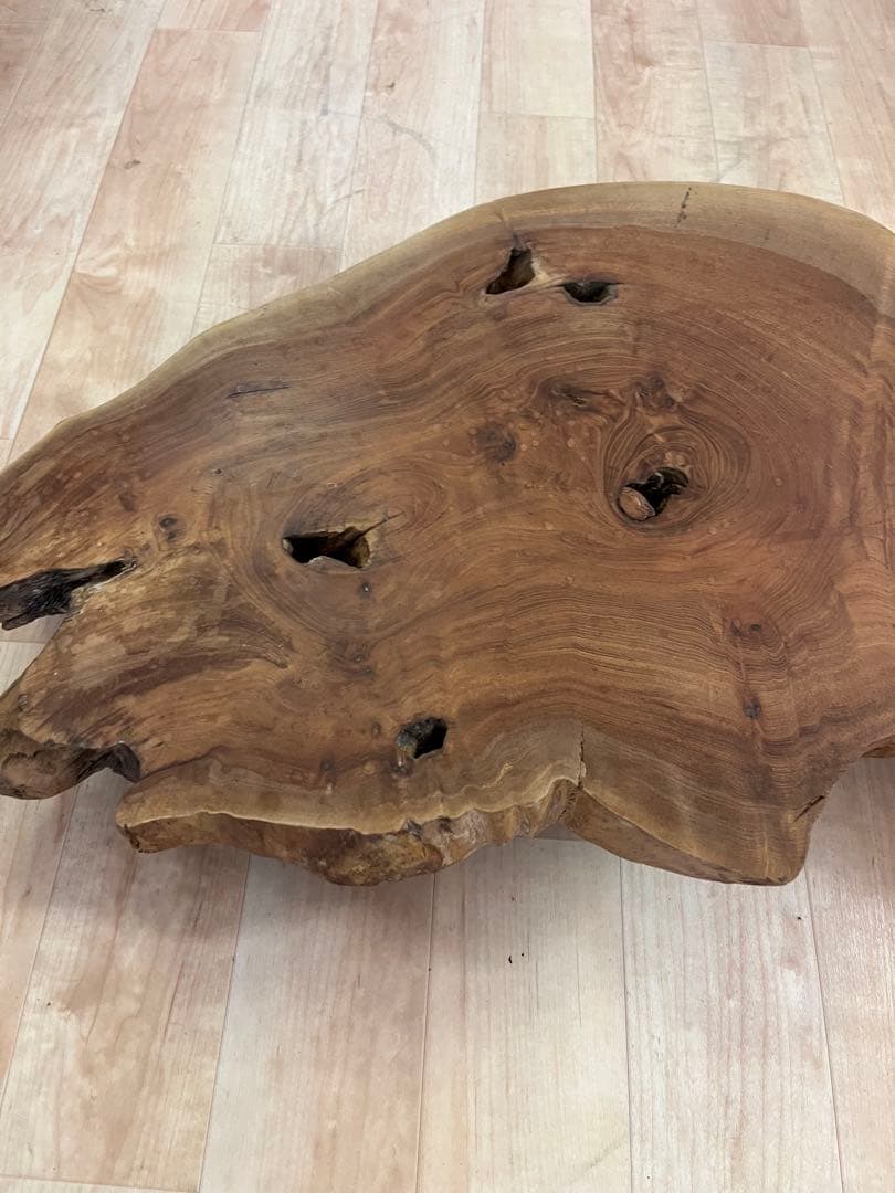 欅製 無垢 花台 飾り台 一枚板 高級木製 台座 幅80cm 床の間 和家具