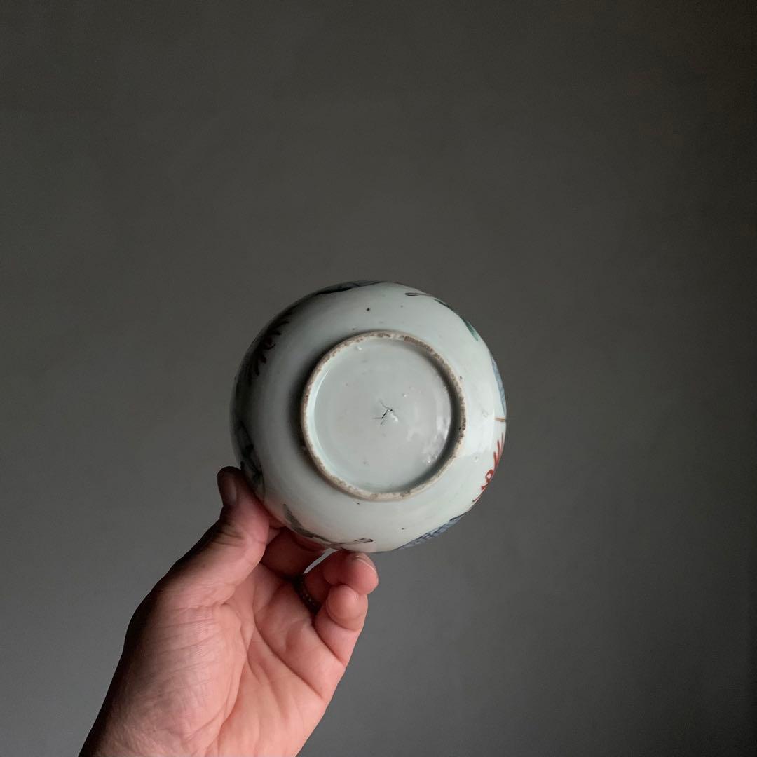 古伊万里 初期赤絵 茶碗 古美術 古道具 アンティーク 茶道具