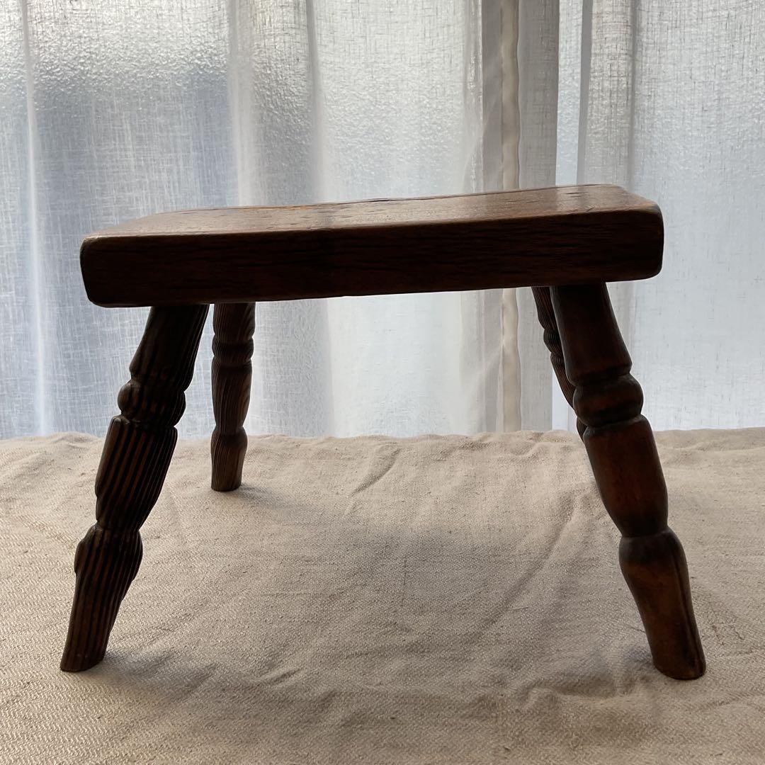 イギリスアンティーク木製スツール　英国アンティーク木製椅子チェア