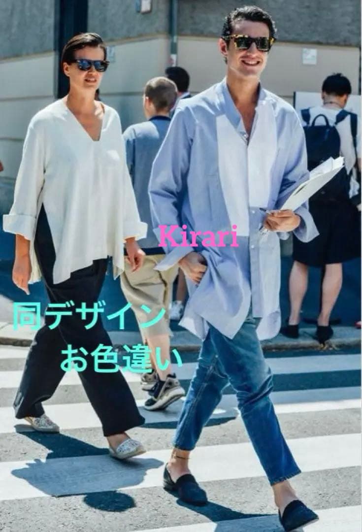 タグ付未使用 ロエベLOEWE ロングアシンメトリーデザインシャツ ユニセックス