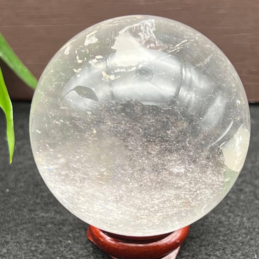 ヒマラヤ水晶 丸玉 スフィア 虹入り レインボー 天然石 置物 鑑賞石