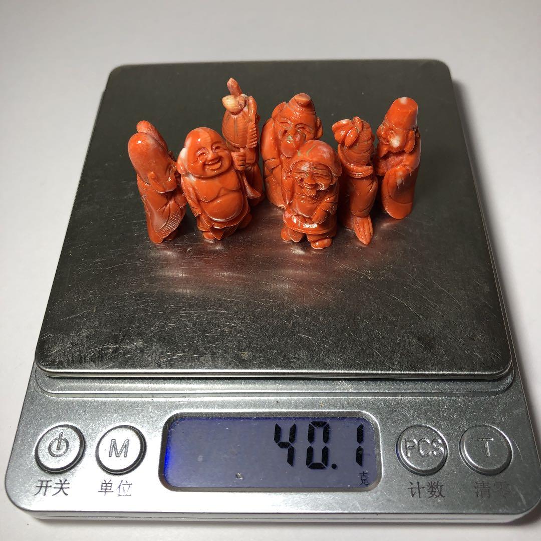 本珊瑚七福神 置物（谷口康隆作）