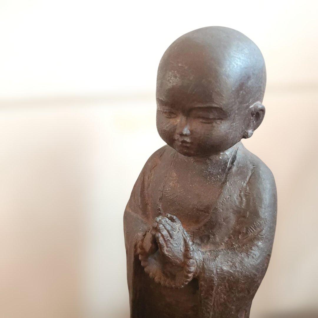 合掌地蔵菩薩像　友沢正彦作　祈り　ブロンズ像