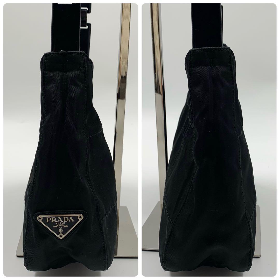 【✨極美品 希少✨】プラダ ワンショルダーバッグ 三角ロゴ ブラック 付属品完備