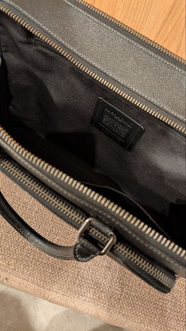 COACH コーチ ビジネスバッグ ブリーフケース レザー ブラック 黒