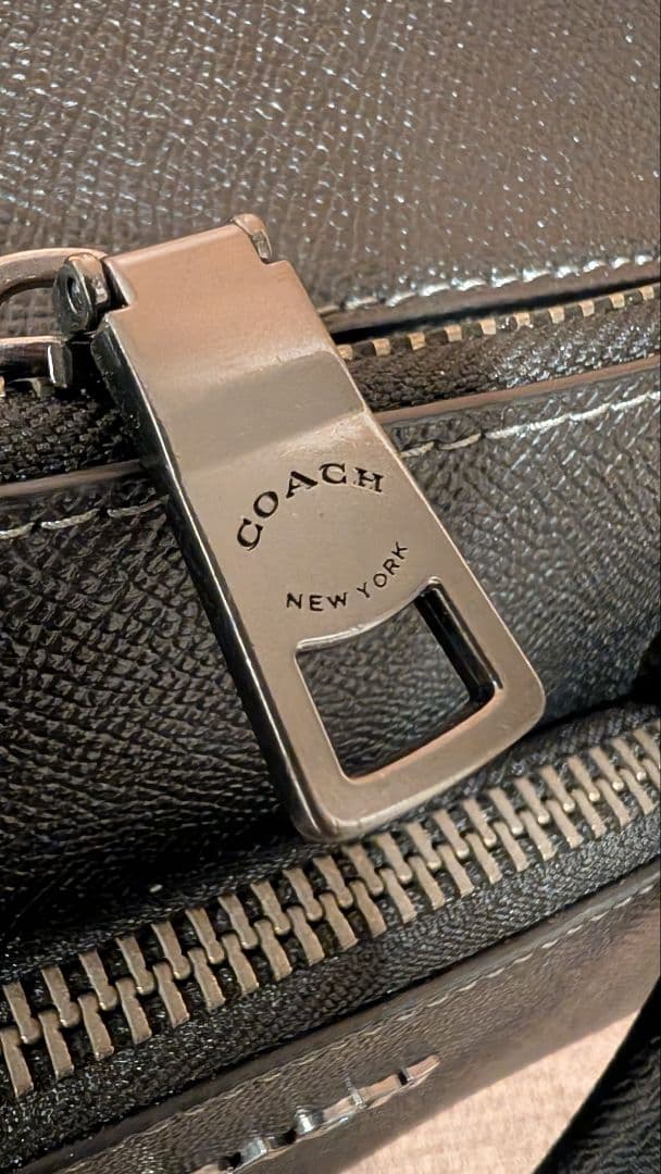 COACH コーチ ビジネスバッグ ブリーフケース レザー ブラック 黒