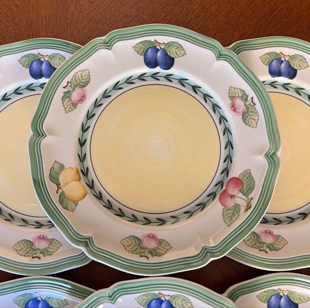 【美品】ビレロイ＆ボッホ★フレンチカントリー★ケーキ皿　6枚