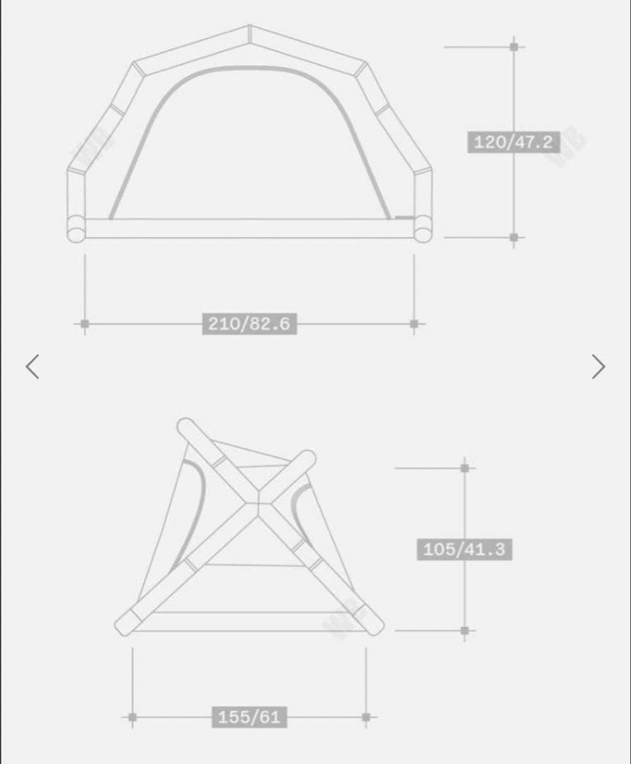 ケムビル　CAMVIL GODONG AIR エアーテント　フライ付き