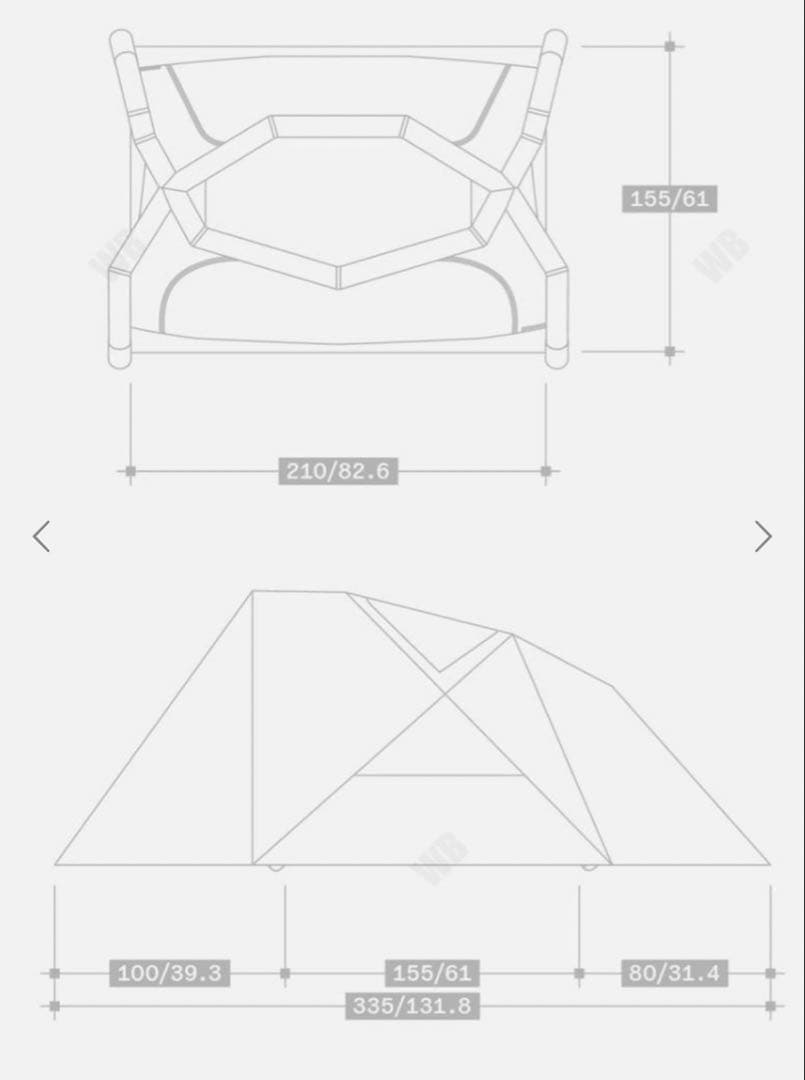 ケムビル　CAMVIL GODONG AIR エアーテント　フライ付き