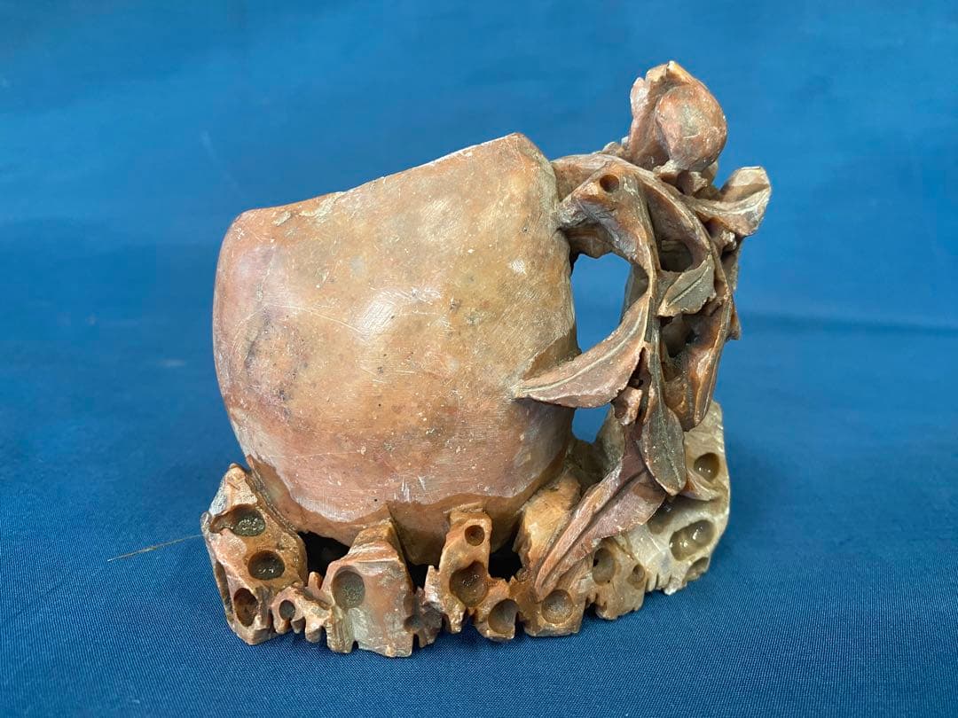 中国美術　置物　入れ物　石　骨董　アンティーク