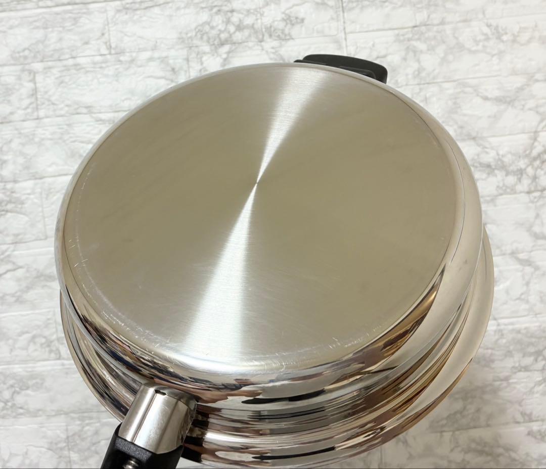 【美品】Amway Queen 大フライパン 7層 高級ステンレス 現行品