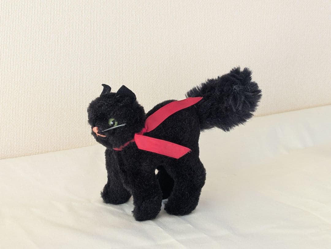 ハーマン　黒猫　ブラックキャット　トムキャット　ぬいぐるみ　アンティーク