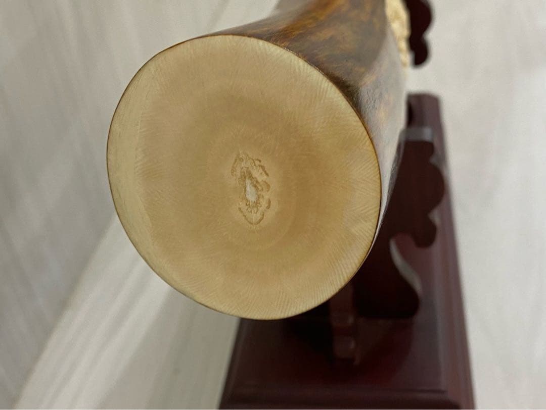 天然マンモス牙美しい手作り彫刻 福禄壽 置物飾り物