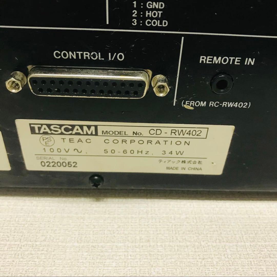 【美品】TASCAM CD-RW402 CDレコーダー タスカム