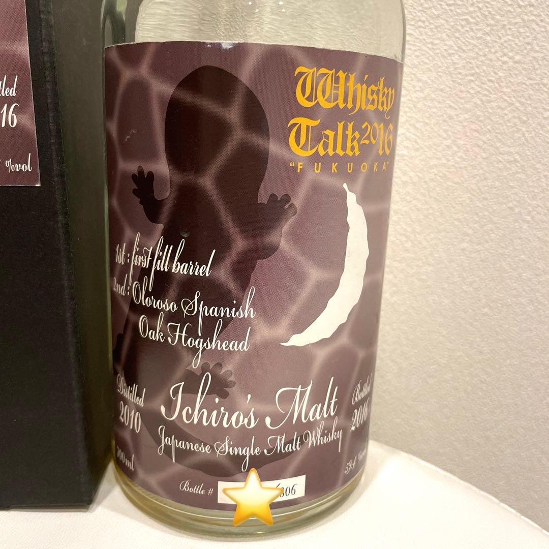 イチローズモルト　ウイスキートーク　福岡　2016 空瓶