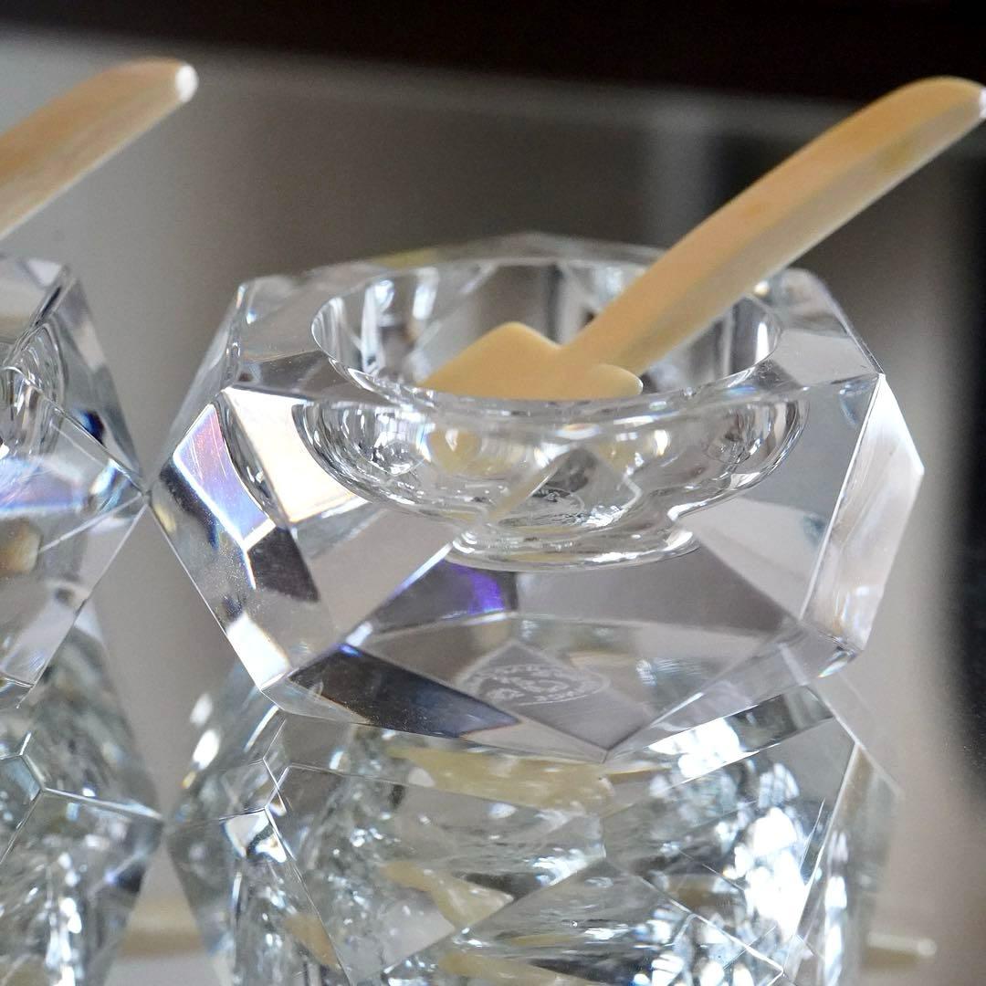 美品★オールドバカラ キャメル ソルトスプーン付 ソルト＆ペッパー 塩・胡椒入れ