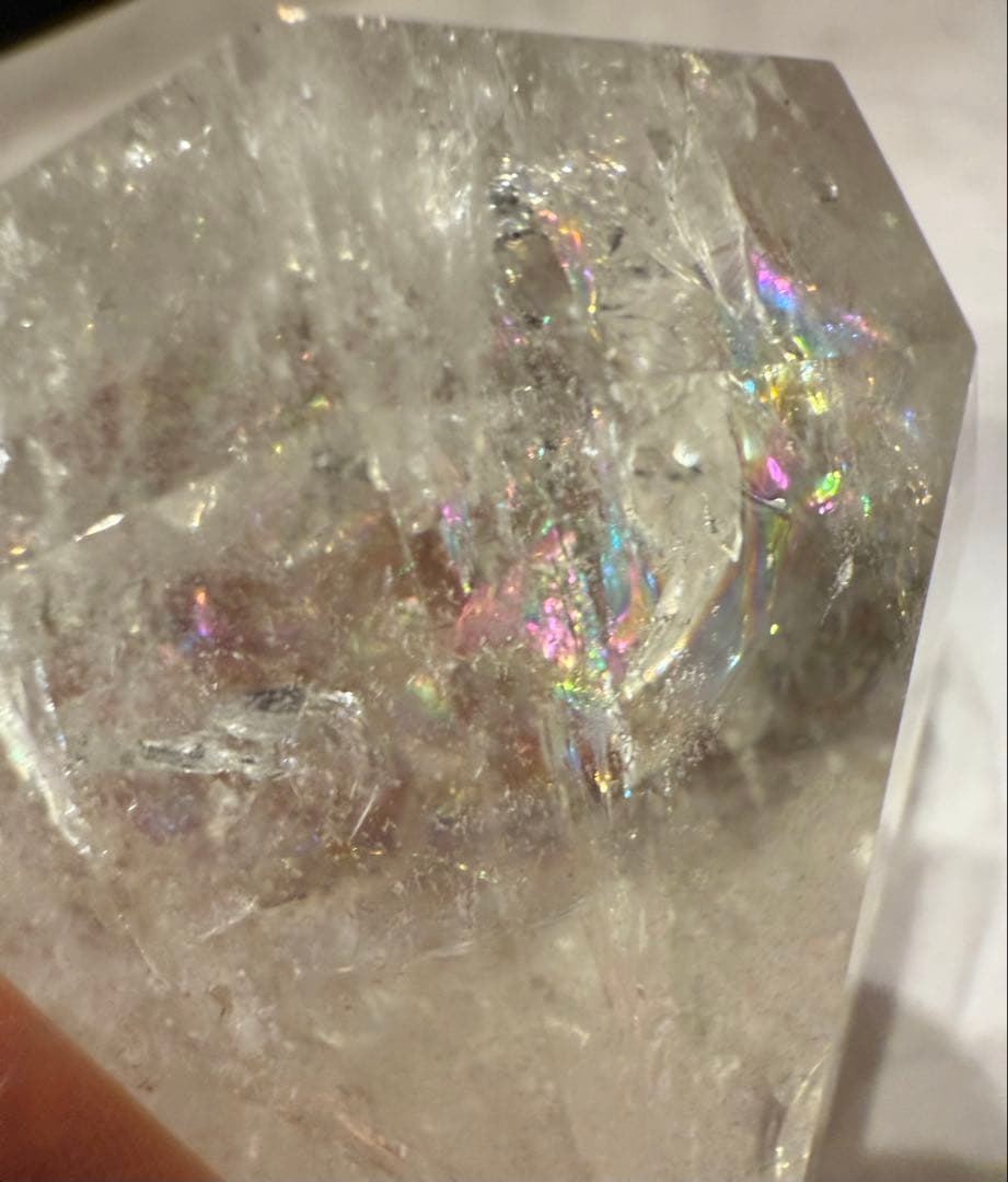 レア♡ ファントム入り 水晶 ダイヤモンド 虹 天然石