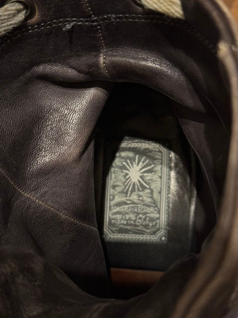 MIHARA YASUHIRO ミハラヤスヒロ ダークブラウン レザー ブーツ