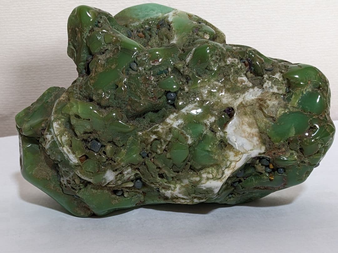 ♦鑑賞石飾り 置物？ 中国翡翠 水石 盆石 鉱物 置物 飾り 骨董品