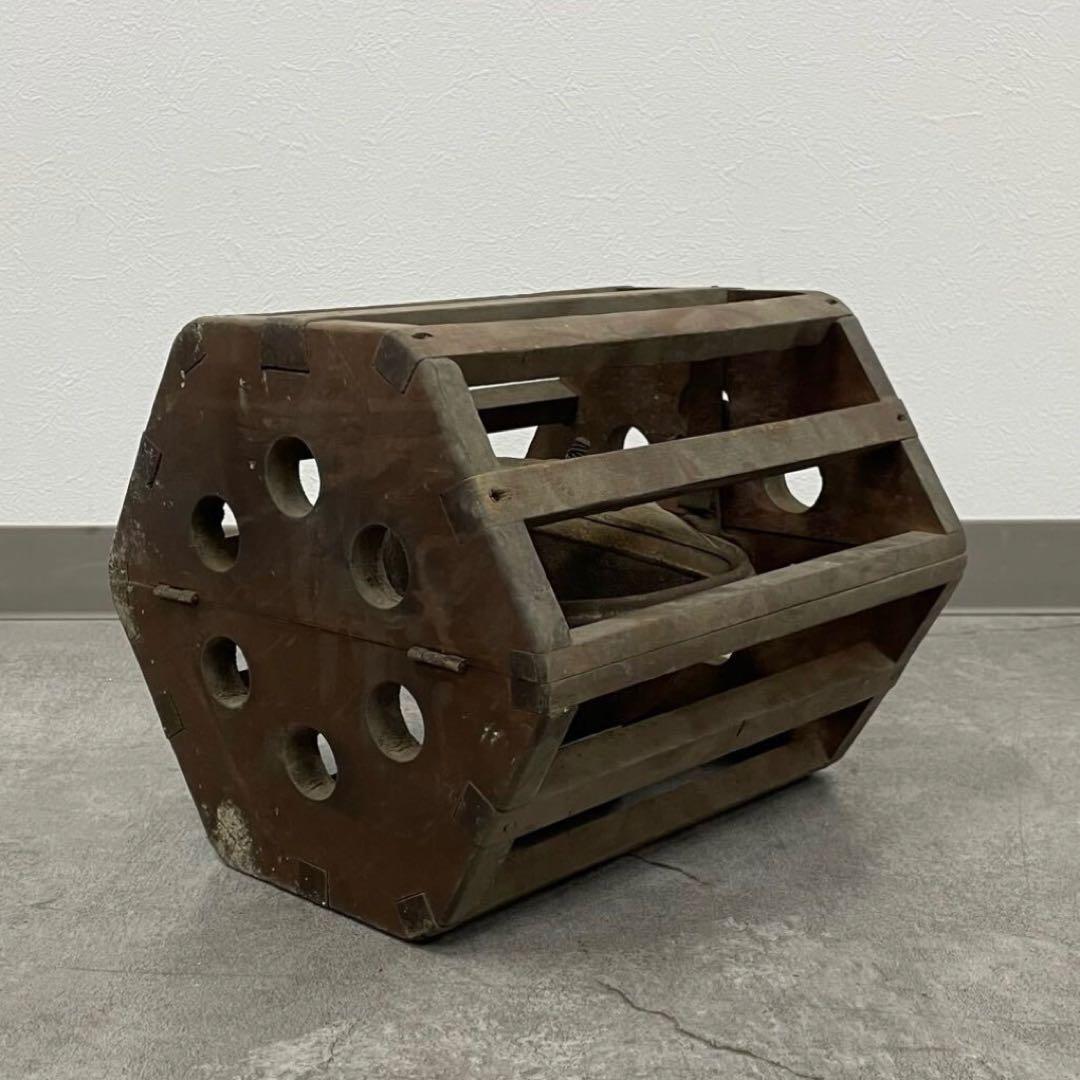 SNT372 回転式炬燵 やぐらこたつ アンティーク 昭和レトロ 木製 古民具