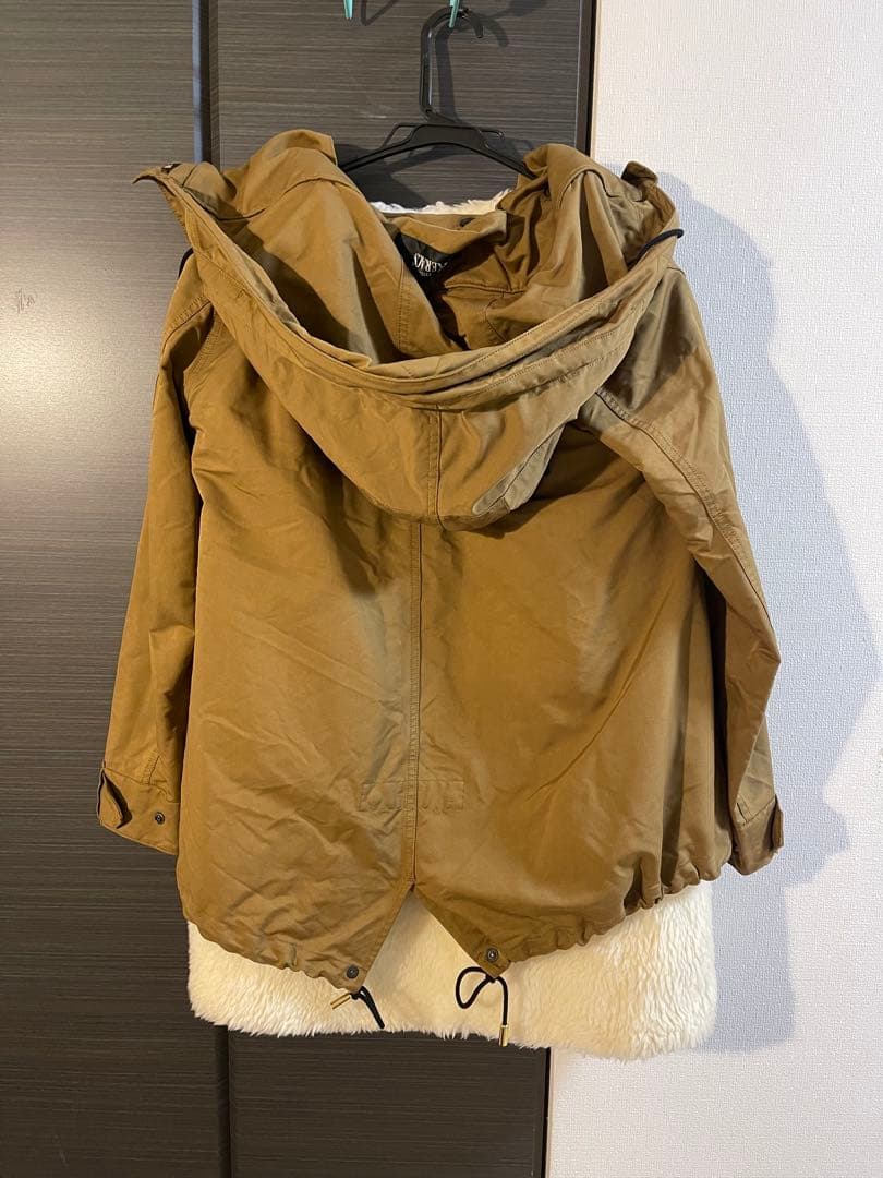 ブラウン モッズコート 36サイズ　リラクス　ライナー　ファーベスト付