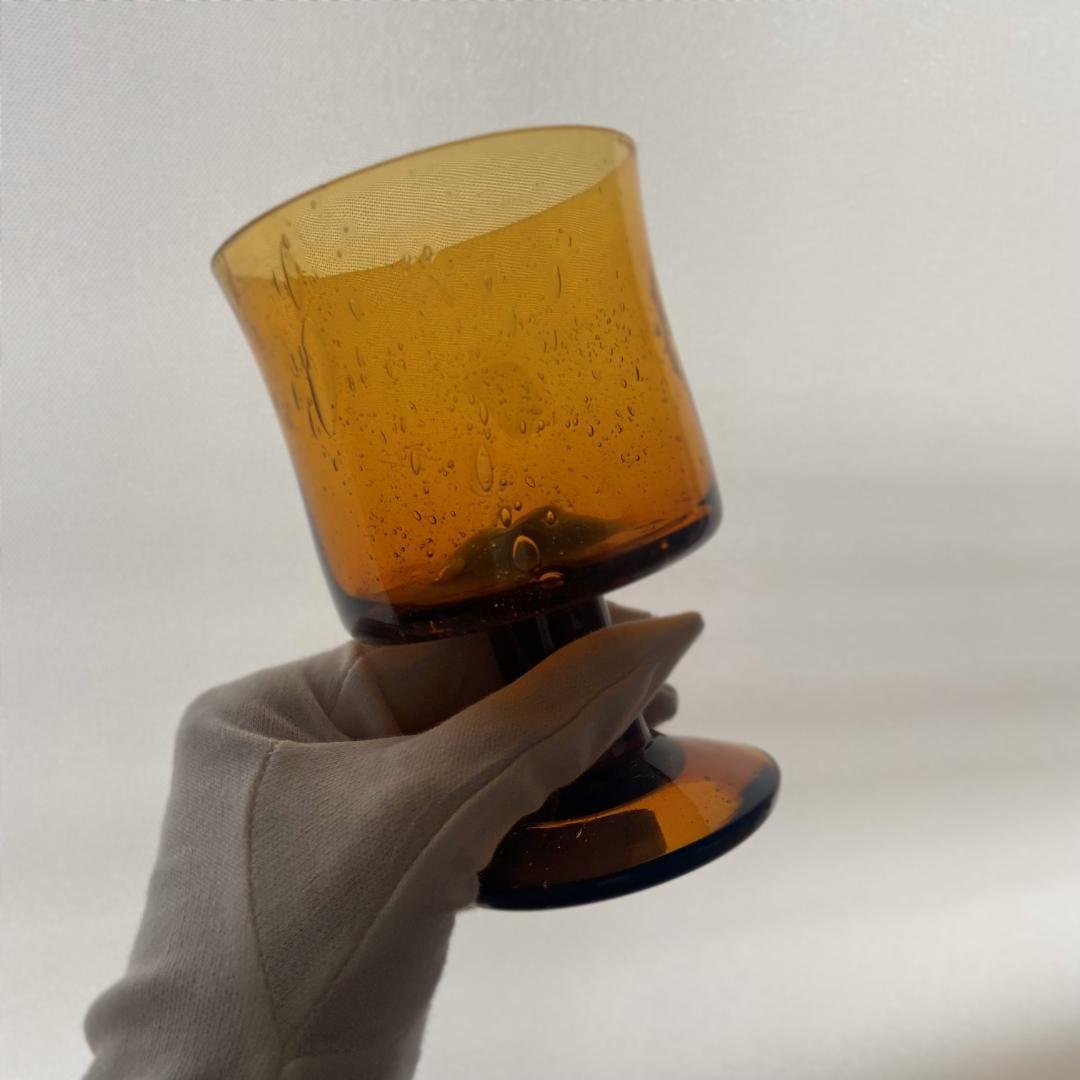 エリックホグラン BODA ガラス 脚付 花瓶 フラワーベース ビアグラス 2脚