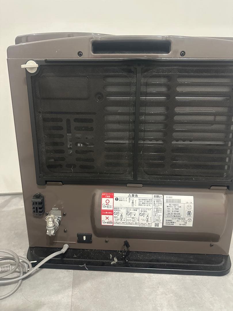 ガスファンヒーター RC-Y4001E 都市 11畳〜15畳 24年製