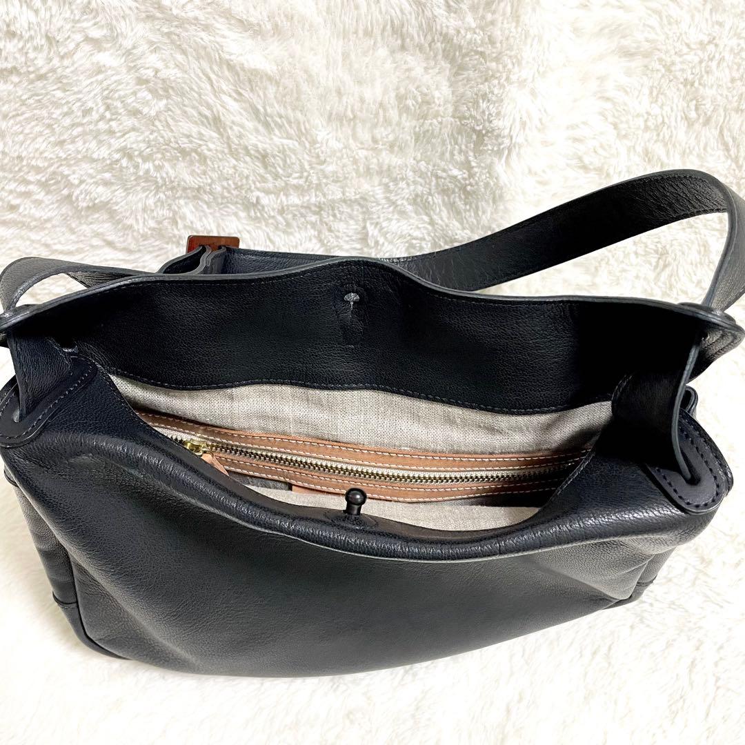 【未使用級✨】STYLE CRAFT ゴート ショルダーバッグ ブラック レザー