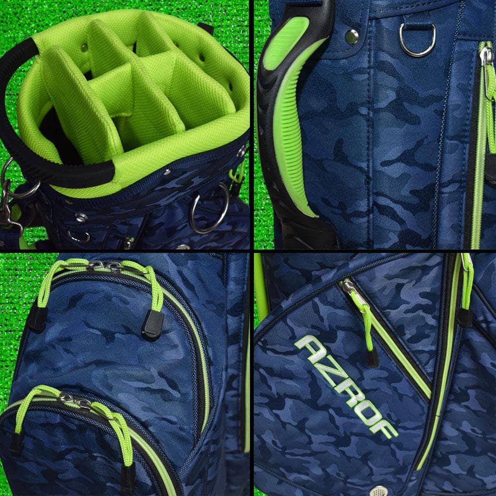 AZROF/アズロフ ゴルフ スタンド式 キャディバッグ【ブルーカモ】美品！