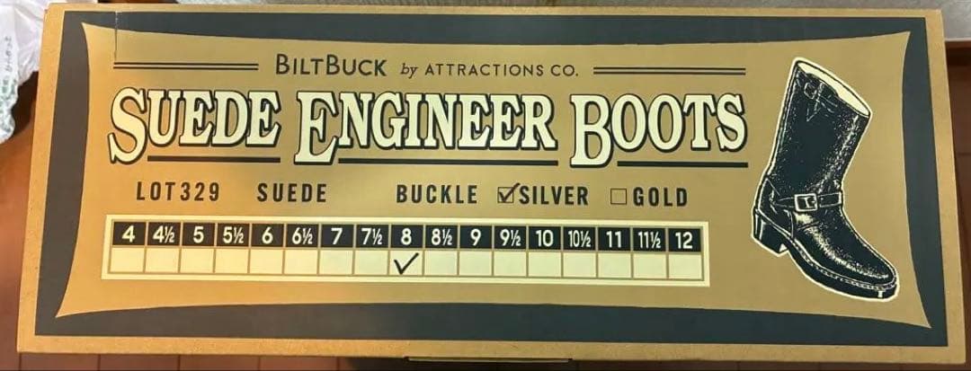 最終価格　アトラクションズ　ビルトバック ３２９　エンジニアブーツ　未使用品