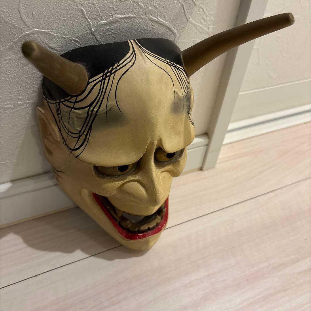 能面 般若 木彫面