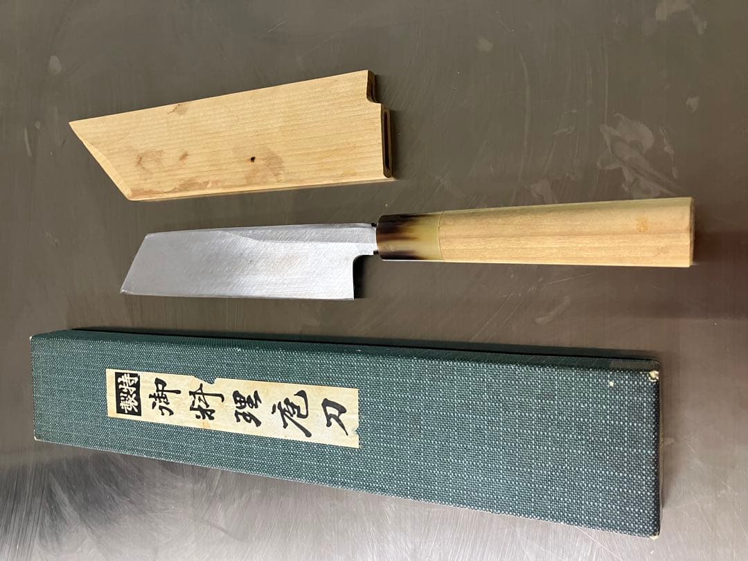 ムキモノ包丁　薄刃包丁 ケース付き　カッパばし
