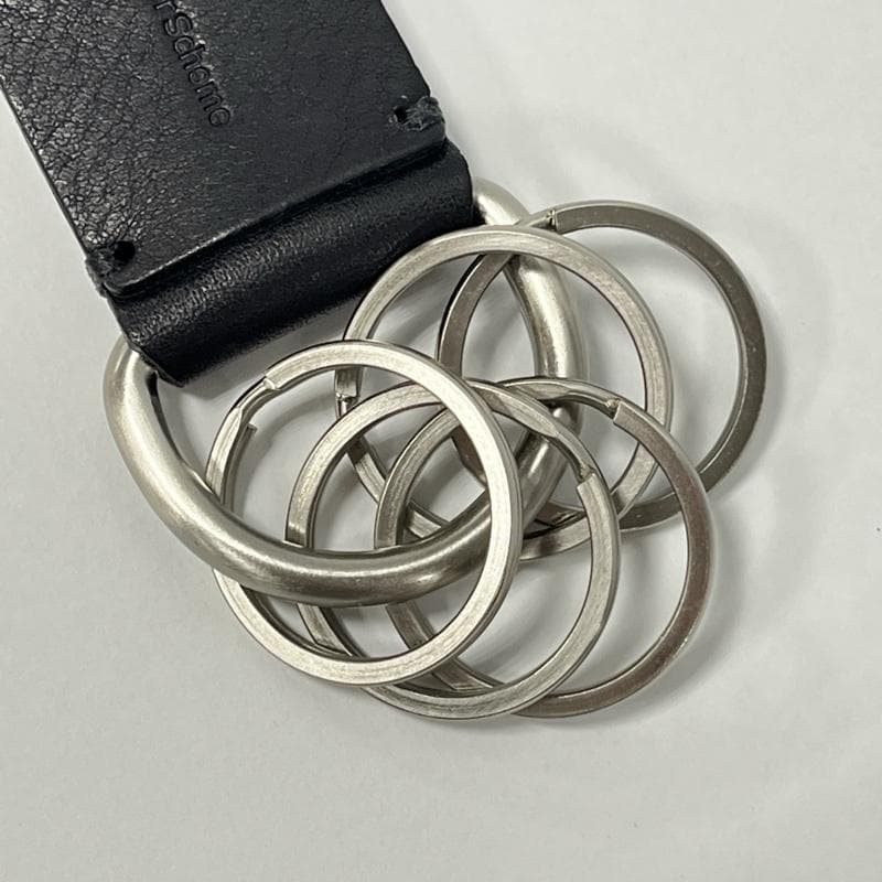 エンダースキーマ/キーフック/ブラック/カウレザー/キーリング/ユニセックス