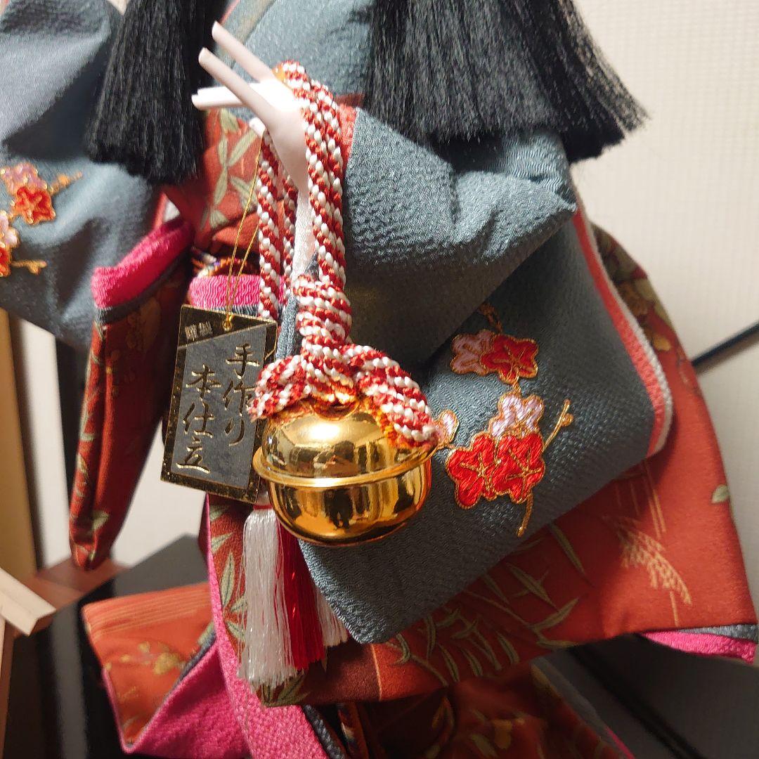 市松人形【春幸】日本人形　丹後ちりめん　謹製　手作り本仕立 全長約44cm