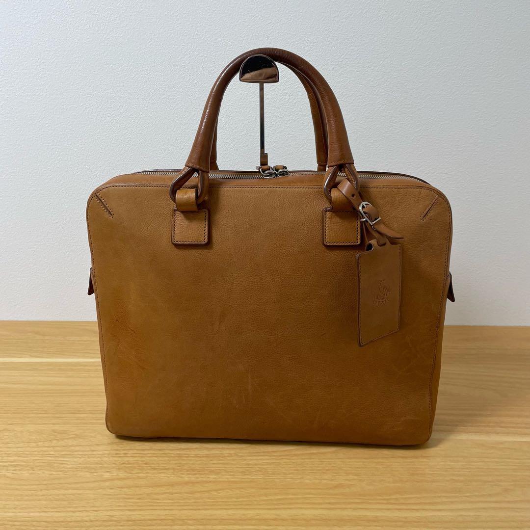 ダンヒル　ビジネスバッグ　ブリーフケース　キャメル　レザー　L3J381T